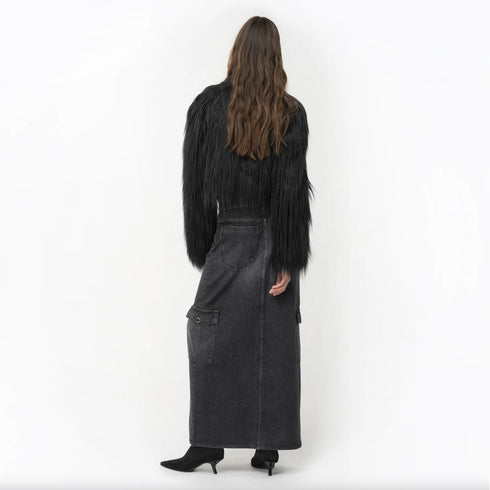 PINKO Black Cotton Skirt